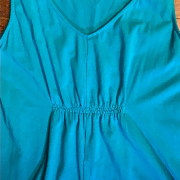 Chadwick’s Empire Waist Teal Sleeveless dress. SzM - Picture 3 of 6